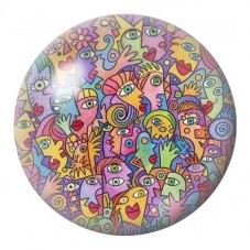 Cabochon en Verre Illustré Foule Fantastique Colorée 12 à 25mm pour la Création de Bijoux Fantaisie - DIY
