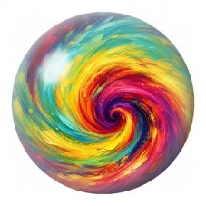 Cabochon en Verre Illustré Tourbillon de Peinture 12 à 25mm pour la Création de Bijoux Fantaisie - DIY
