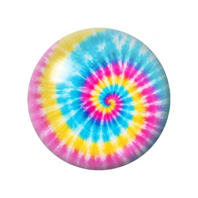 Cabochon en Verre Illustré Spirale Tie and Dye 12 à 25mm