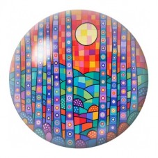 Cabochon en Verre Illustré Ville au Clair de Lune 12 à 25mm pour la Création de Bijoux Fantaisie - DIY