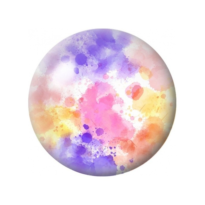 Cabochon en Verre Illustré Nuage d’Aquarelle Pastel 12 à 25mm