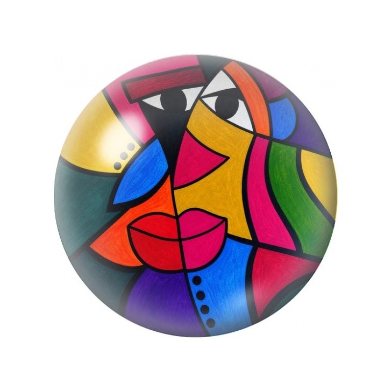Cabochon en Verre Illustré Femme Cubiste au Chapeau 12 à 25mm