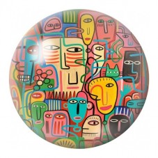 Cabochon en Verre Illustré Foule de Visages Pop 12 à 25mm pour la Création de Bijoux Fantaisie - DIY