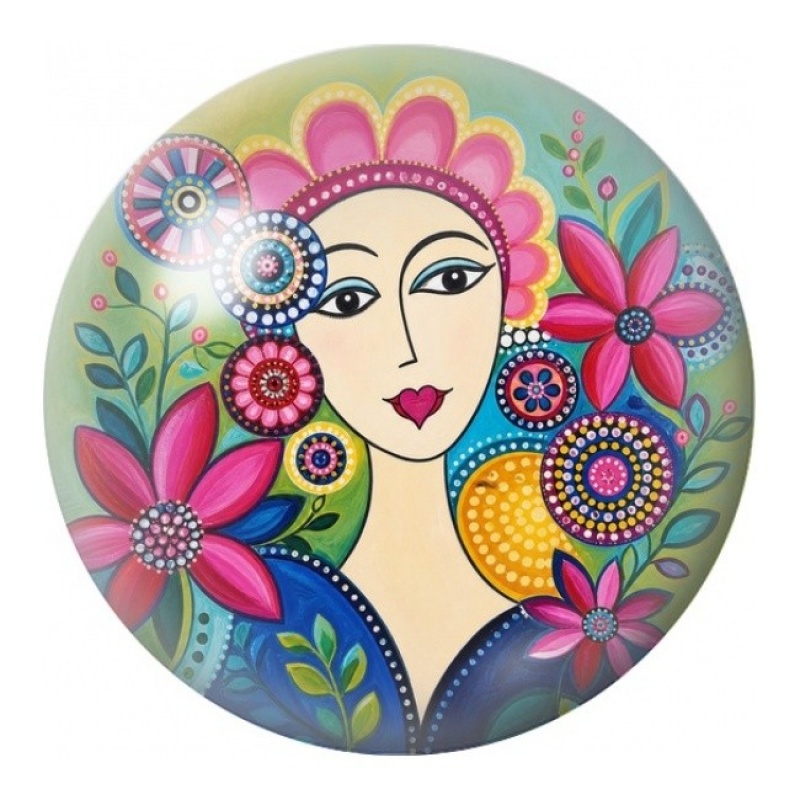 Cabochon en Verre Illustré Visage au Jardin Pop 12 à 25mm