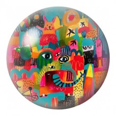 Cabochon en Verre Illustré Animaux Fantastiques Colorés 12 à 25mm pour la Création de Bijoux Fantaisie - DIY