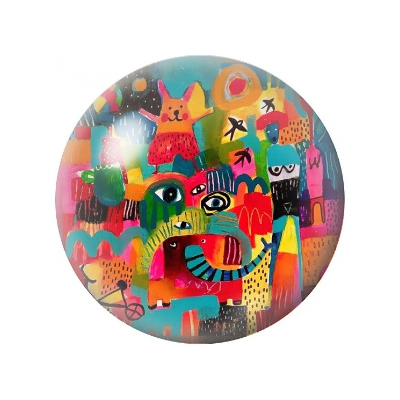 Cabochon en Verre Illustré Animaux Fantastiques Colorés 12 à 25mm