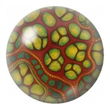 Cabochon en Verre Illustré Peau de Reptile Abstraite 12 à 25mm pour la Création de Bijoux Fantaisie - DIY