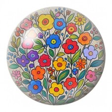 Cabochon en Verre Illustré Jardin de Fleurs Naïves 12 à 25mm pour la Création de Bijoux Fantaisie - DIY