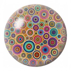 Cabochon en Verre Illustré Cercles Multicolores 12 à 25mm pour la Création de Bijoux Fantaisie - DIY