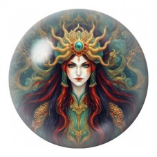 Cabochon en Verre Illustré Reine aux Bois Dorés 12 à 25mm pour la Création de Bijoux Fantaisie - DIY