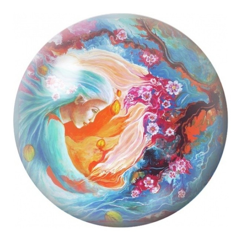 Cabochon en Verre Illustré Poissons Yin Yang 12 à 25mm