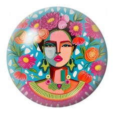 Cabochon en Verre Illustré Femme au Jardin Mexicain 12 à 25mm pour la Création de Bijoux Fantaisie - DIY