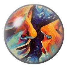 Cabochon en Verre Illustré Arbre dans le Vent Coloré 12 à 25mm pour la Création de Bijoux Fantaisie - DIY