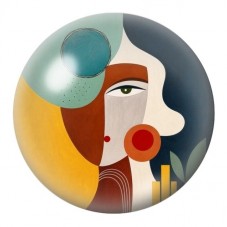 Cabochon en Verre Illustré Profil Féminin Minimaliste 12 à 25mm pour la Création de Bijoux Fantaisie - DIY