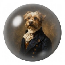 Cabochon en Verre Illustré Chien Gentilhomme 12 à 25mm pour la Création de Bijoux Fantaisie - DIY