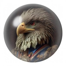 Cabochon en Verre Illustré Aigle Noble en Uniforme 12 à 25mm pour la Création de Bijoux Fantaisie - DIY