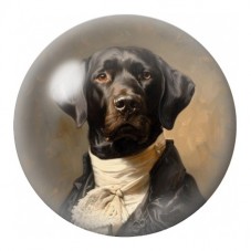 Cabochon en Verre Illustré Labrador Aristocrate 12 à 25mm pour la Création de Bijoux Fantaisie - DIY