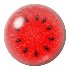 Cabochon en Verre Illustré Tranche de Pastèque Rouge 12 à 25mm pour la Création de Bijoux Fantaisie - DIY