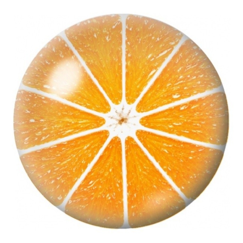 Cabochon en Verre Illustré Tranche d’Orange Lumineuse 12 à 25mm