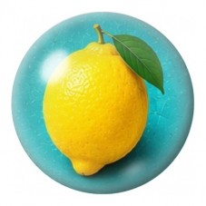 Cabochon en Verre Illustré Citron Jaune Entier 12 à 25mm pour la Création de Bijoux Fantaisie - DIY