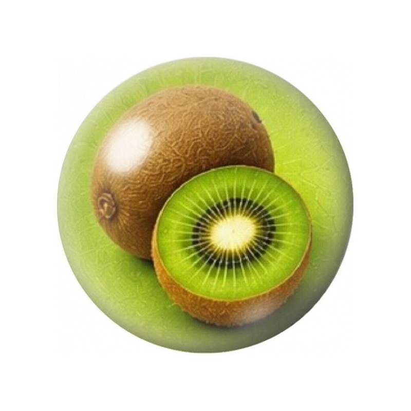 Cabochon en Verre Illustré Kiwi Entier et Coupé 12 à 25mm