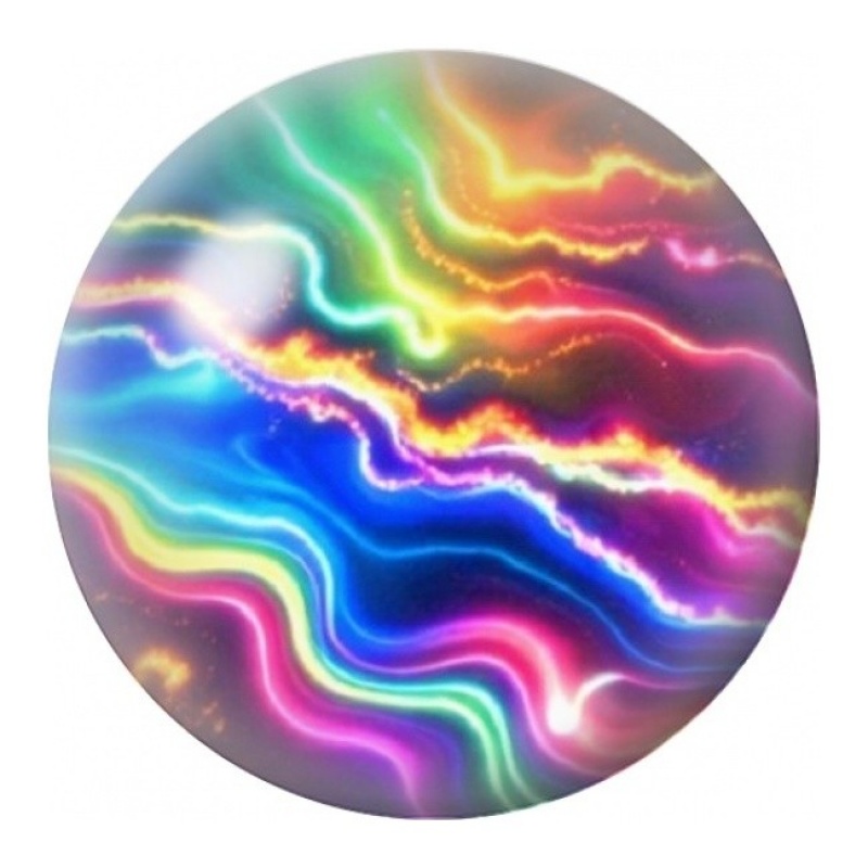 Cabochon en Verre Illustré Marbre Néon à la Faille Dorée 12 à 25mm