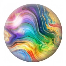 Cabochon en Verre Illustré Marbre Multicolore aux Plis Verts 12 à 25mm pour la Création de Bijoux Fantaisie - DIY