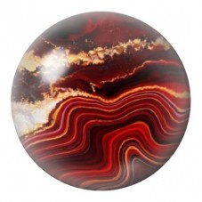 Cabochon en Verre Illustré Marbre Rouge aux Vagues Serrées 12 à 25mm pour la Création de Bijoux Fantaisie - DIY