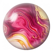 Cabochon en Verre Illustré Marbre Rose aux Plis Blancs 12 à 25mm pour la Création de Bijoux Fantaisie - DIY