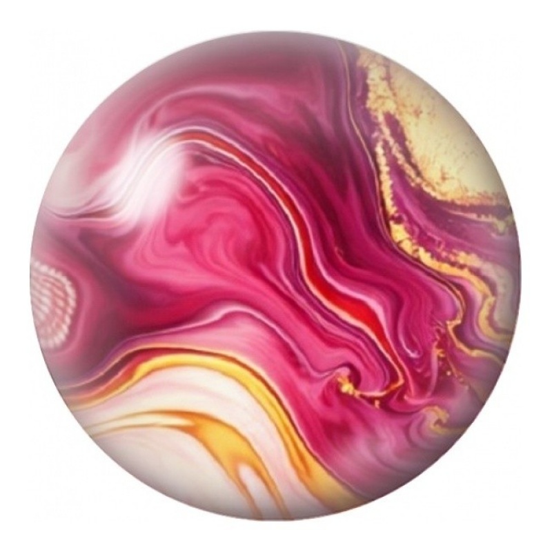 Cabochon en Verre Illustré Marbre Rose aux Plis Blancs 12 à 25mm