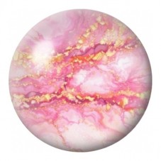 Cabochon en Verre Illustré Marbre Rose aux Fractures Dorées 12 à 25mm pour la Création de Bijoux Fantaisie - DIY