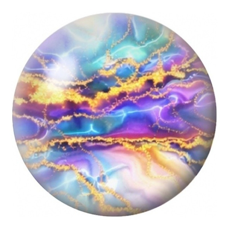 Cabochon en Verre Illustré Marbre aux Horizons Violets 12 à 25mm