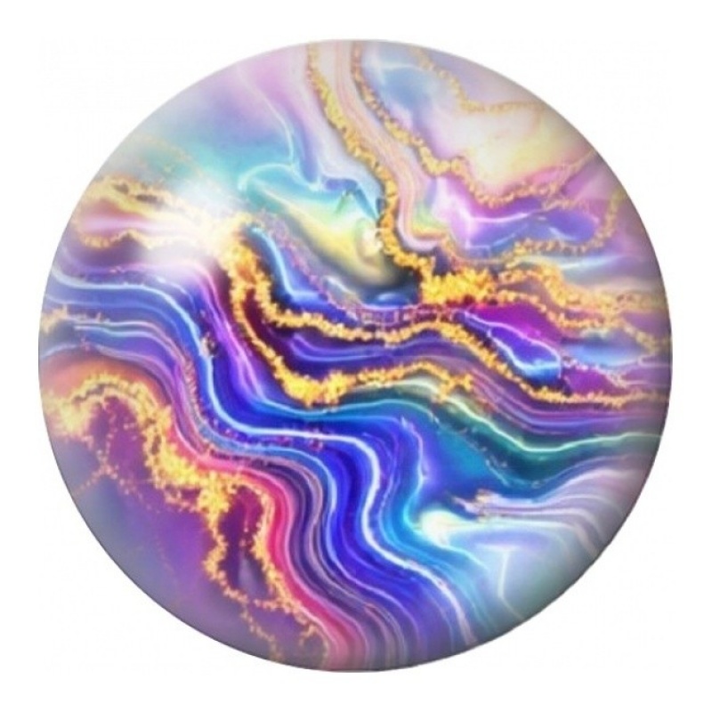 Cabochon en Verre Illustré Marbre Multicolore au Fleuve Bleu 12 à 25mm