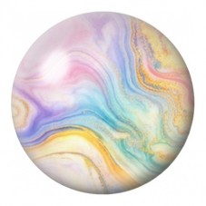 Cabochon en Verre Illustré Marbre Pastel aux Plis Turquoise 12 à 25mm pour la Création de Bijoux Fantaisie - DIY