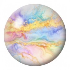 Cabochon en Verre Illustré Marbre Pastel à la Rivière d’Or 12 à 25mm pour la Création de Bijoux Fantaisie - DIY