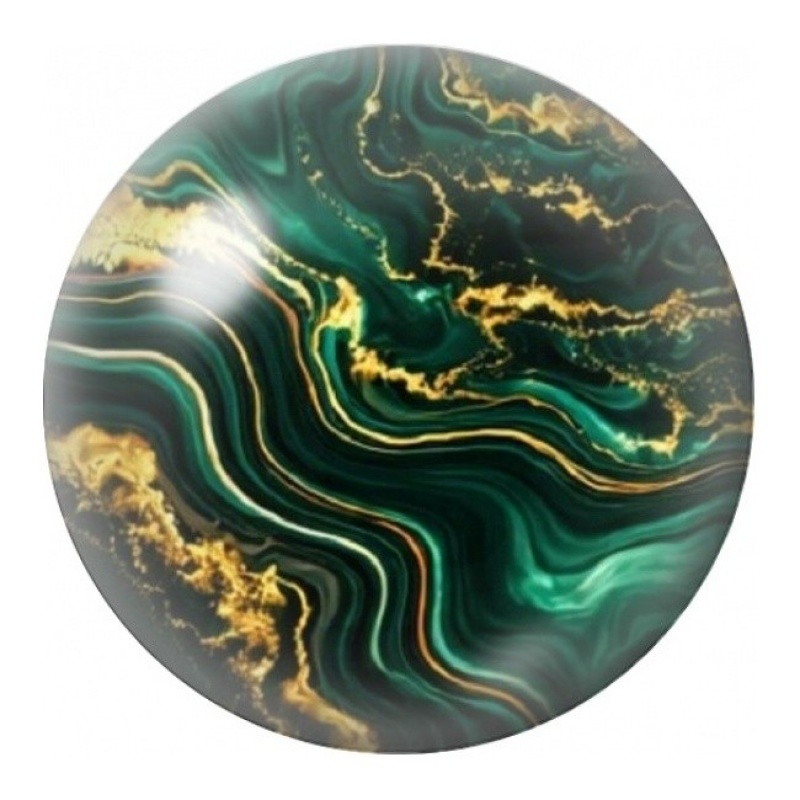 Cabochon en Verre Illustré Marbre Vert aux Vagues Sombres 12 à 25mm