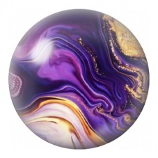 Cabochon en Verre Illustré Marbre Violet aux Plis Crème 12 à 25mm pour la Création de Bijoux Fantaisie - DIY