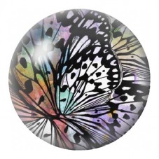 Cabochon en Verre Illustré Papillon Graphique 12 à 25mm pour la Création de Bijoux Fantaisie - DIY