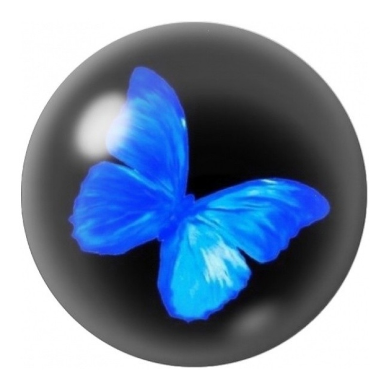 Cabochon en Verre Illustré Papillon Bleu Électrique 12 à 25mm