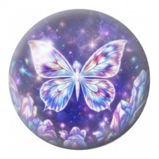 Cabochon en Verre Illustré Papillon Féerique Pastel 12 à 25mm pour la Création de Bijoux Fantaisie - DIY