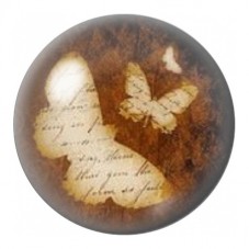Cabochon en Verre Illustré Papillons de Papier Vintage 12 à 25mm pour la Création de Bijoux Fantaisie - DIY