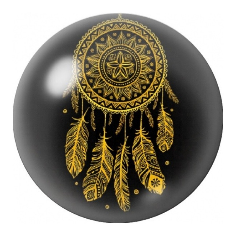 Cabochon en Verre Illustré Attrape-Rêves Doré 12 à 25mm