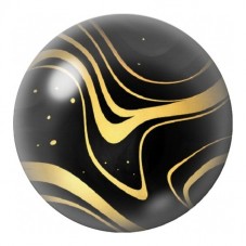 Cabochon en Verre Illustré Rubans Noirs et Dorés 12 à 25mm pour la Création de Bijoux Fantaisie - DIY
