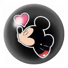 Cabochon en Verre Illustré Mickey Envoyant un Cœur 12 à 25mm pour la Création de Bijoux Fantaisie - DIY