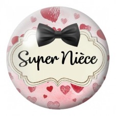 Cabochon en Verre Illustré Super Nièce 18 à 25mm pour la Création de Bijoux Fantaisie - DIY