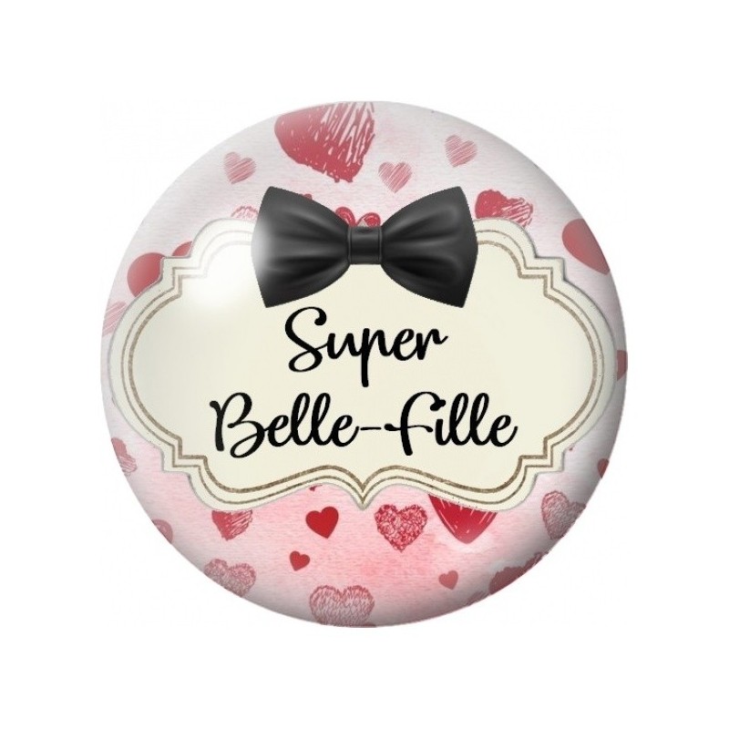 Cabochon en Verre Illustré Super Belle-Fille 18 à 25mm