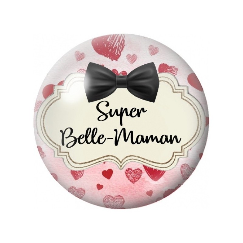Cabochon en Verre Illustré Super Belle-Maman 18 à 25mm