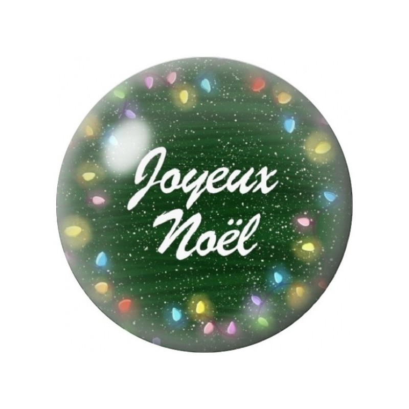 Cabochon en Verre Illustré Joyeux Noël Lumineux 12 à 25mm