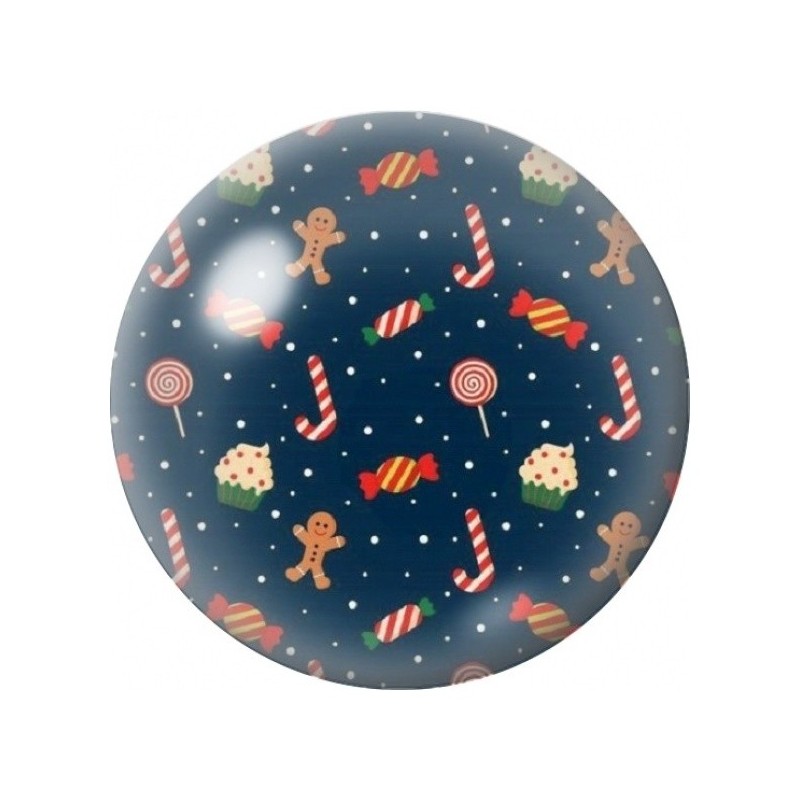 Cabochon en Verre Illustré Friandises de Noël 12 à 25mm