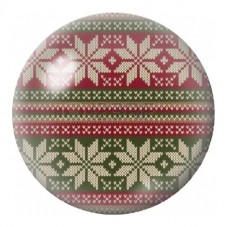 Cabochon en Verre Illustré Tricot de Noël Rouge et Vert 12 à 25mm pour la Création de Bijoux Fantaisie - DIY